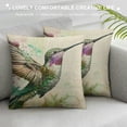 thumbnail image 3 of PRATYUS Throw Pillow Covers Home Decor Pillow Cases Decorative Cushion Couch Sofa Pillowcases Watercolor Humming Bird Paradise Colorful 22x22in, 3 of 5