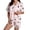 6-Pink, variant on DHFJKG Satin Pajamas For Women Set Halloween Sleepwear Short Sleeve Button Down 2 Piece Loungewear Set