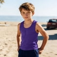 thumbnail image 5 of UACY Boys Tank Tops Casual Sleeveless Crewneck Athletic Workout Tees Basic Solid Undershirts (Dark Purple, 3-4 Years), 5 of 6