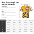 thumbnail image 5 of Lsque Sml Jeffy Pattern Hawaiian Shirt for Men Unisex Summer Beach Casual Short Sleeve Cotton Linen Button Down Shirts-3X-Large, 5 of 6