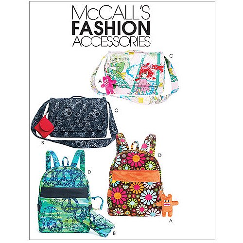 McCall's Backpack, Bag, Case in 3 Sizes and Charm, 1 Size Only