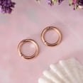thumbnail image 2 of 2Pcs 6mm - 10mm Mujeres Hombres de con bisagras Septum Hoop Ear Lip Nose Stud Rose Gold Yuyangstore Pendientes de aro, 2 of 8