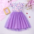 thumbnail image 2 of Bellafa Toddler Tutu Dress Little Girls Ruffle Tulle Dresses Summer Party Princess Unicorn Sundress for 2-7Y, 2 of 7