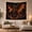 Fire Dragon, variant on Fire Dragon Spreading Wings in a Dark Sky, Dramatic Fantasy Style for Dragon Lovers, Dragon Wall Art, Housewarming Gift, Tapestry Wall Hanging for Bedroom and Dorm