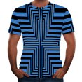 thumbnail image 2 of TSADFHJI T-Shirts Graphiques pour Hommes Pêche Automne Printemps Imprimé Manches Courtes Col Rond T-Shirt Floral Tendance Mode TG Bleu, 2 of 3