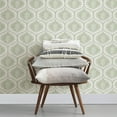 thumbnail image 5 of NuWallpaper Green Primitive Leaves Vinyl Peel And Stick Wallpaper, 216-in by 20.5-in, 30.75 sq. ft., 5 of 8