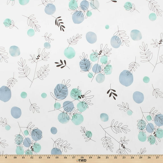 Porcelain Berry Oilcloth Fabric - Water-Resistant PVC Poly Cotton 54" By The Yard