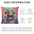 thumbnail image 5 of Orinice Colorful Bird Graphic Decorative Cushion Cover for Home Couch Living Room Sofa Square High-Quality 1PC 22x22in, 5 of 5