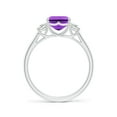 thumbnail image 2 of ANGARA Natural 2.2 Ct. Amethyst with Diamond Classic Ring in 14K White Gold for Women (Ring Size: 12), 2 of 8