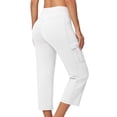 thumbnail image 5 of FAHXNVB High Waisted Yoga Cpari Pants for Women with Pockets Summer Stretchy Workout Athletic Trousers Lightweight Running Pants, 5 of 6