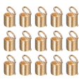 thumbnail image 1 of 200uds Bobina Cuerda Extremos, 5x9mm Hierro Resorte Tubo Tapa Broches con Bucles para Bricolaje Joyería Artesanal Producción, Claro Dorado, 1 of 6