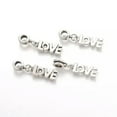 thumbnail image 2 of U8MO 10pcs Tibetan Alloy European Dangle Beads Large Hole Antique Silver Charms Craft-Love, 2 of 2