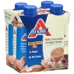 Atkins Milk Chocolate Delight Shake, 11Fl oz, 4-pack (Ready To Drink)