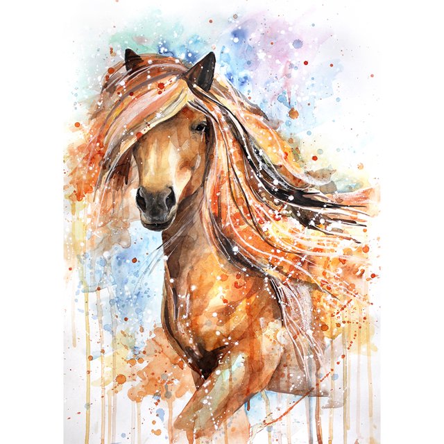 Taladro Pintura Diamante (DE3417) 5D DIY Animales completos Kit de punto de cruz Arte de la pared (W193) 45x60cm FLhrweasw Nuevo