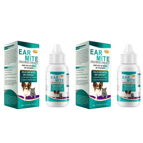 100ML Dog Ear Cleaner Pet Ear Cleaning Ear Cleaner Drops Ear For Dogs & Cats Optimized Dog Ear Cleaner Solution Keep Itchy Ears Cleaner 2PCS Dog Accessories Puppies