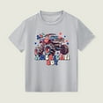 thumbnail image 4 of Gubotare Toddler Tshirt Girls July 4th American Flag T Shirts Patriotic Short Sleeves Shirts Blouse Tops Tee 3T 4T,Grey 3-4 Years, 4 of 4