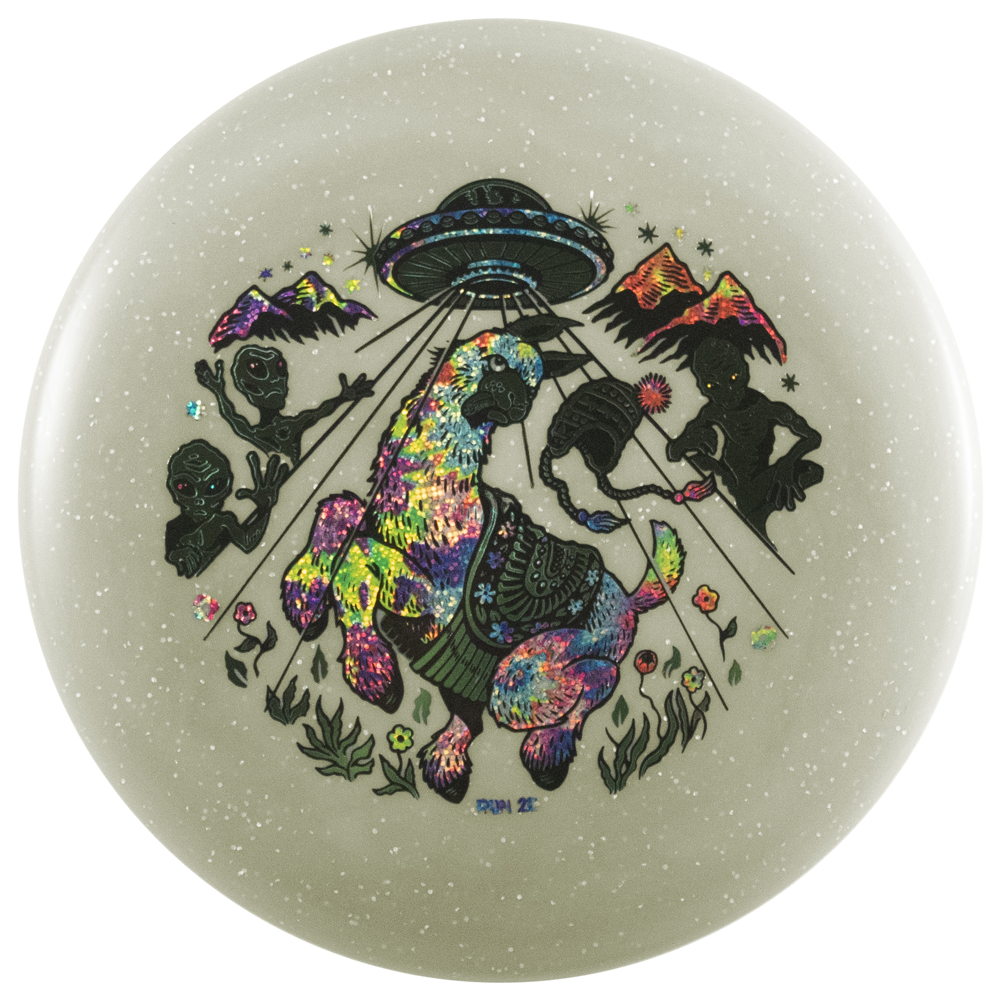 Infinite Discs Alpaca Controllable and Accurate Putt & Approach Disc Metal Flake Glow C