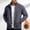 #0362-Dark Gray, variant on Mens Stand Collar Fleece Lined Zip Up Knit Cardigan Sweater Jacket For Fall Winter 80%Polyester,20%Spandex M Black Halloween Gift