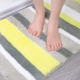 thumbnail image 3 of Bathroom Rug Mat, Yellow and Grey, 24"X16", Super Soft Fluffy and Absorbent Shaggy Plush Microfiber Bath Rugs, Thicken, Non-Slip, Machine Wash and Quick Dry, Carpet Mats for Shower, 3 of 6