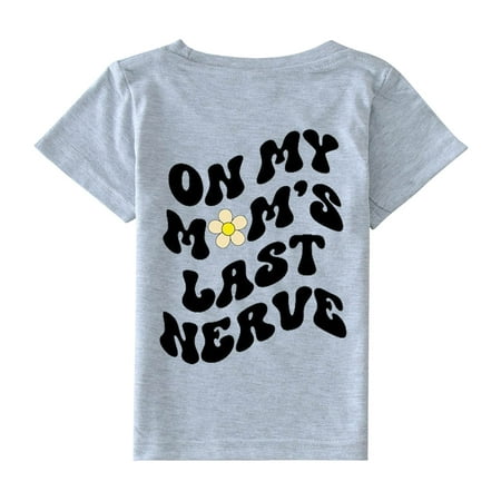 

Kids Toddler Girls Tee Short Sleeve Letter Printed Shirt Lovely T-Shirt Trendy Cute Shirt Tee Tops Baby Child Kids Playwear Streetwear