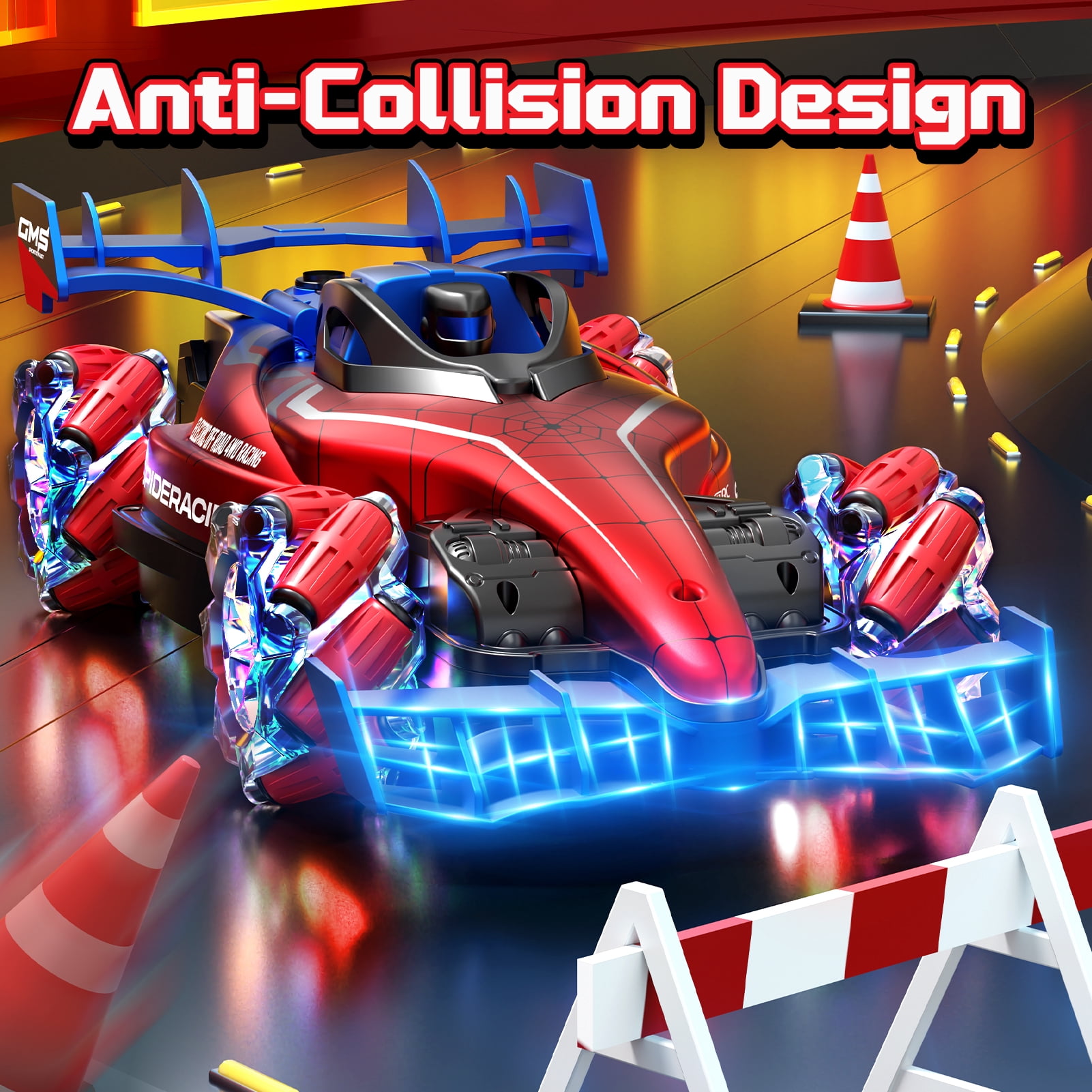 4DRC RC Racing Car, 1:12 4WD Toy Cars Buggy 2.4Ghz High Speed Remote Control Car Drift Car, Sideways Driving, with Watch Control.for Boys & Gift for Kids Red