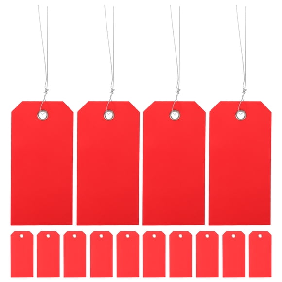 100 etiquetas de envío en blanco con alambre, etiquetas de equipaje de PVC grabables para identificación de maletas y mochilas, etiquetas colgantes de envío en blanco