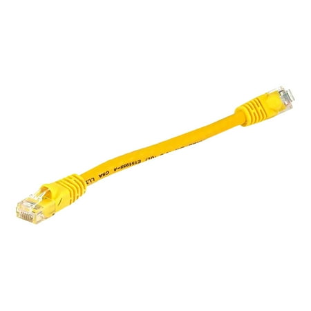 UPC: 0844660075073 | Monoprice – Patch cable – RJ-45 (M) to RJ-45 (M) – 6 in – 0.2 in – UTP – CAT 6 – booted  snagless  stranded – yellow