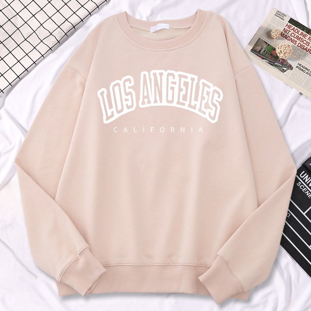 Set Nd Womens Pullovers Los Angeles California Letter Printi