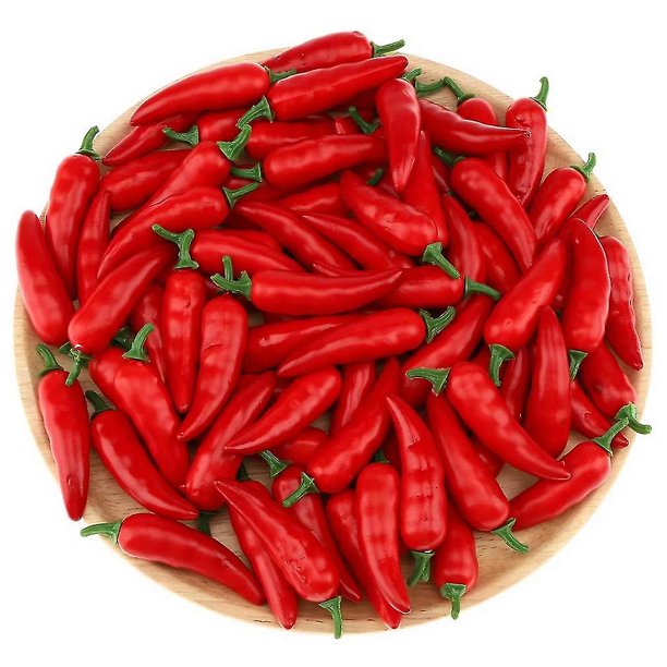 50 Uds Mini pimiento rojo Artificial modelo de juguete de Chile falso para decoración del hogar cocina fiesta