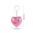 thumbnail image 2 of Eoozwa Heart-shaped Disco Keychain Mini Reflective Mirror Party Favors for Festivals Creative Portable Bag Pendant, 2 of 6