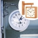 thumbnail image 5 of Reloj de pared de esquina, sencillo y resistente, para decoración del hogar, decorativo, reloj de doble cara para el hogar, dormitorio, comedor. marrón claro, 5 of 5