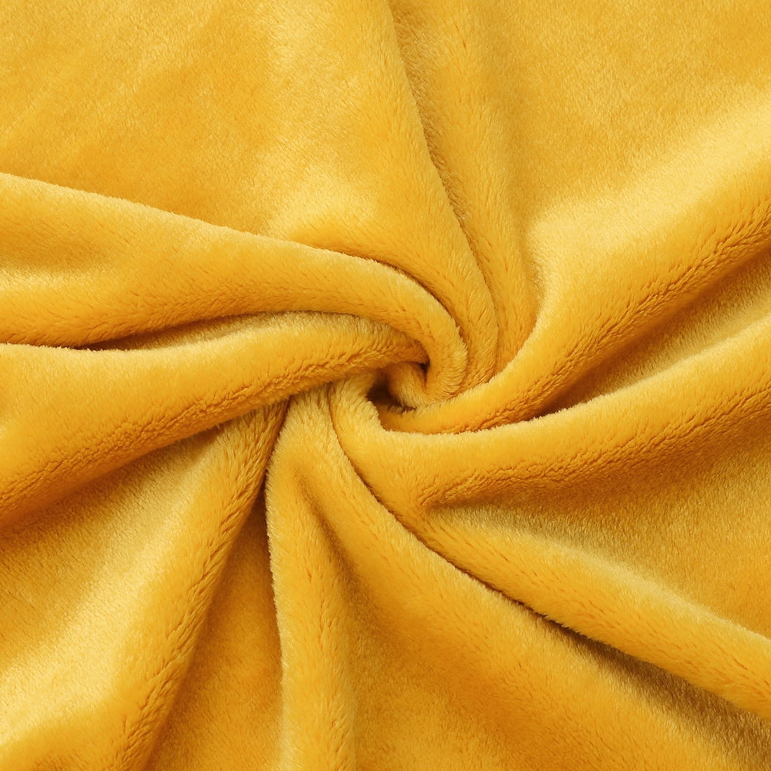 Unique Bargains Luxury Flannel Fleece Sofa Throw, Safety Yellow 50" x 59"