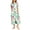 Green_Flower, variant on Women Zipper Front Robes Full Length Housecoat Short Sleeve Bathrobes with Pocket Loungewear