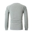 thumbnail image 1 of PEASKJP Men's Solid Color Long Sleeve V Neck Slim Button Fashion Comfortable Top(Grey,M), 1 of 7