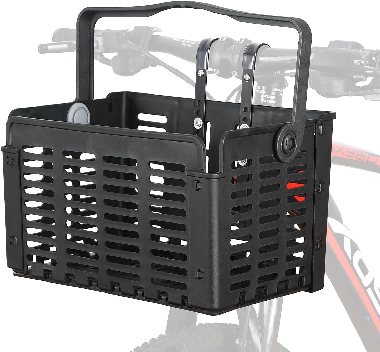 Folding Bike Baskets for Cruisers, Handlebar & Rear seat Bicycle