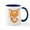 White/Navy Inside, variant on CafePress - The Happy Fox Mugs - 11 oz Ceramic Mug - Novelty Coffee Tea Cup