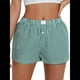 thumbnail image 4 of Pantalones Cortos de Pijama A Cuadros Y2K para Mujer, Tipo Bóxer Elástico, Estilo Urbano Verde S, 4 of 10