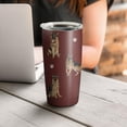thumbnail image 3 of German Shepherd Design Tumbler Stainless Steel Insulated Travel Coffee Cups with Lid and Straw,20oz (German Shepherd Tumbler-Brick Red), 3 of 6