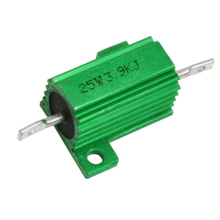 Ohm 25 Watt Wirewound Resistor - 25W 3.9K Ohm 5% Wirewound Aluminum Housed Power Resistor Green