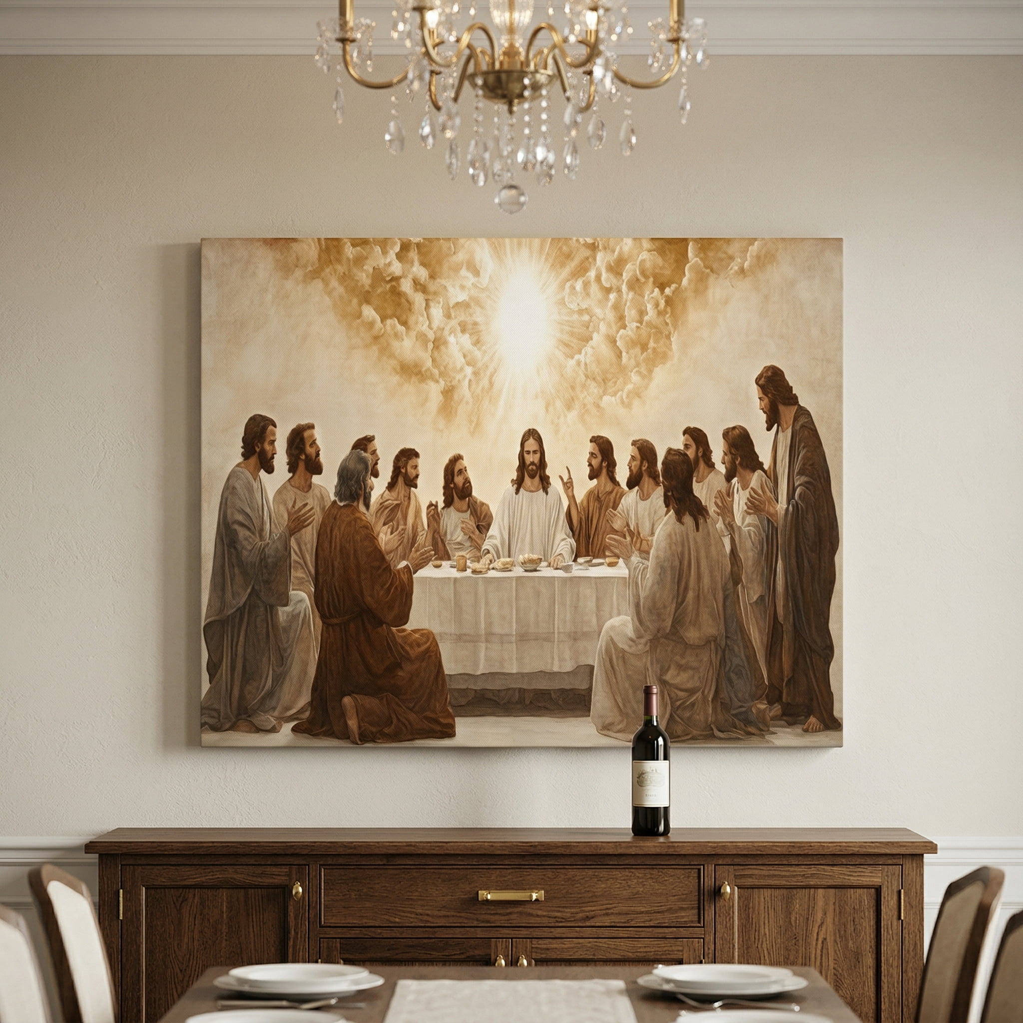 YarnArtistry The Last Supper Wall Art Canvas Print For Living Room And Bedroom Decor Gift Home