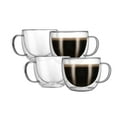 thumbnail image 1 of CNGLASS 8oz Double Wall Glass Coffee Mugs,Clear Insulated Espresso Glass Mugs with Handle for Latte,Cappuccino,Coffee,Set of 4, 1 of 9