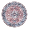 thumbnail image 3 of Unique Loom Yara Collection Area Rug - Sunil (4' Round Rust Red/Ivory), 3 of 7