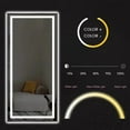 thumbnail image 6 of DUOSONG Led Mirror Full Length Mirror With Lights Wide Standing Tall Full Size Mirror For Bedroom Giant Full Body Mirror Large Floor Mirror With Lights Stand Up Dressing Big Lighted Mirror Black, 6 of 9