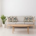 thumbnail image 2 of Ambesonne Rustic Throw Pillow Cover Pack of 4, Modern Botanical Wild Floral, 4 Pcs-18" x 18", Warm Taupe Dark Blue Ruby, 2 of 5