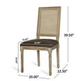 thumbnail image 3 of Noble House Beckstrom French Fabric Dining Chair, Set of 2, Brown, Natural, 3 of 11