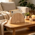 thumbnail image 6 of Naittoop Wooden Half-Round Wall Vases 9*4.5in Hanging Planters for Indoor Plants Wall Decor Boho Wall Decor Wooden Floating Shelves for Artificial Flowers and Plants, 6 of 8