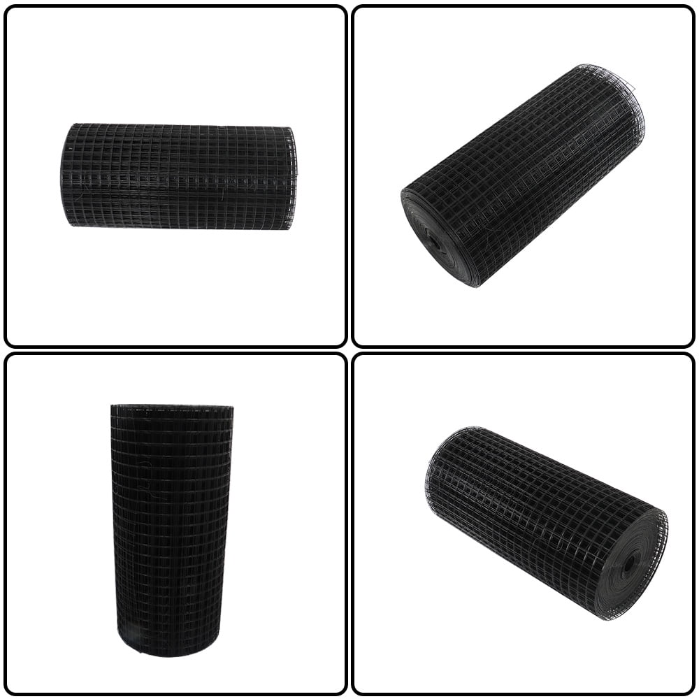 HOSTIC 24INx100FT Vinyl Coated Welded Fence Mesh 16 Gauge Hardware Cloth Wire Mesh for Poultry Garden Fencing Barrier
