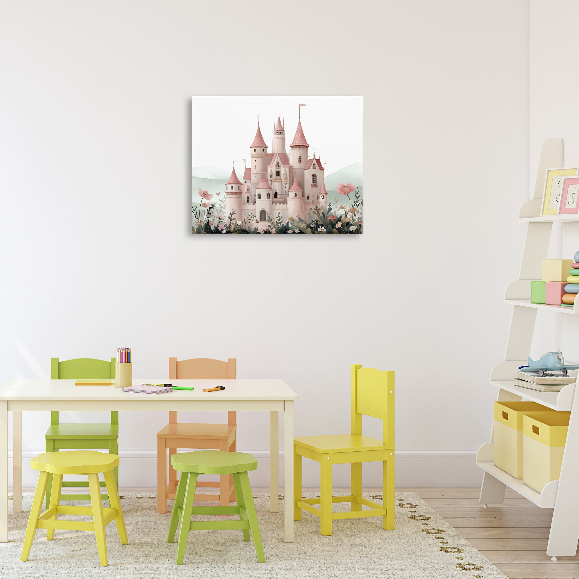 Stupell Industries A Castle For Princess Canvas Wall Art, design by Christine Simpson Art