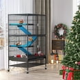 thumbnail image 4 of Dextrus 4-Tier Indoor Animal Cage for Small Pets, Metal Cage for Adult Rats, Rabbits, Ferrets, Chinchillas, Cats, Guinea Pigs, and Large Hamsters, 4 of 6
