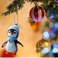 thumbnail image 5 of Penguin Christmas Ornament – Acrylic 2D Winter Holiday Hanging Accent, Cute Animal Decoration | Charming Tree Ornament, Durablee Acrylic Penguin Decor for Christmas Tree, Seasonal Party Decoration, 5 of 5